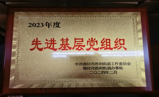 2024年2月1日，物业总公司敦化项目党支部被授予“2023年度先进基层党组织”荣誉称号_副本.jpg